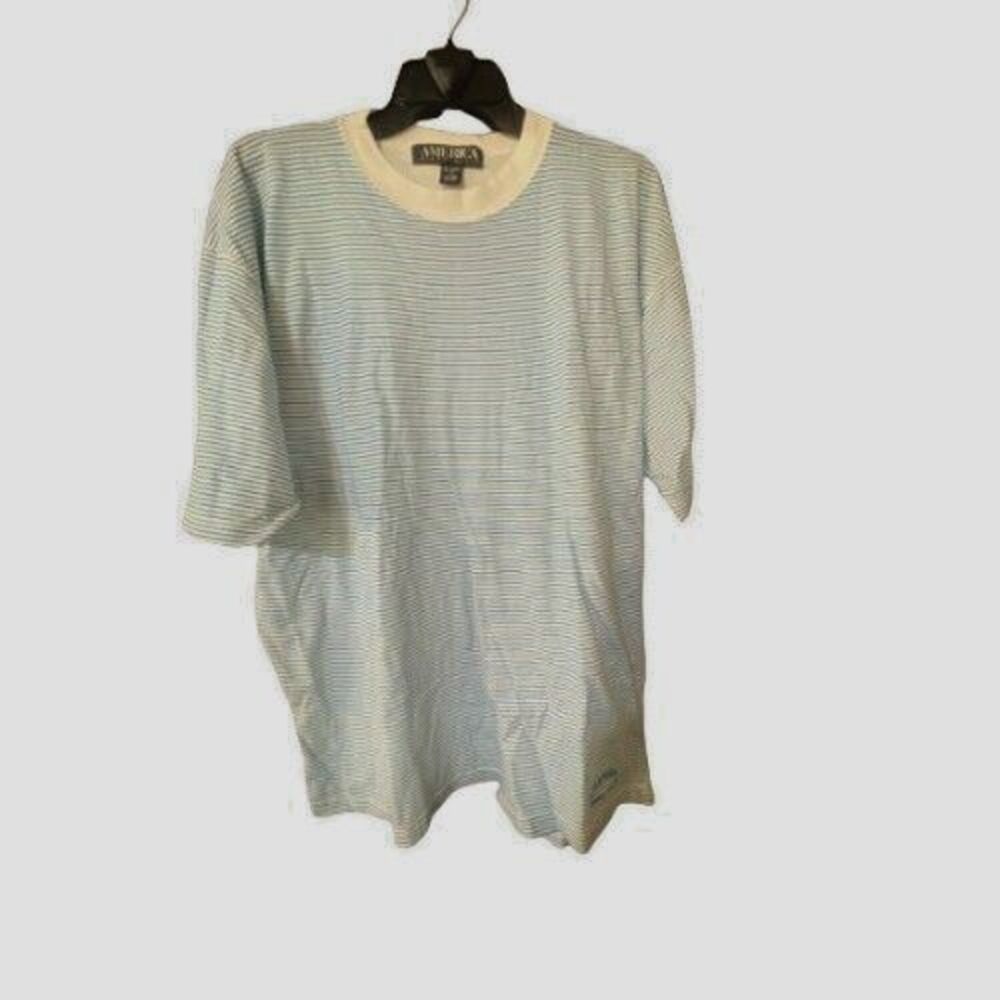 Perry Ellis America Mens Short Sleeve T Shirt Size Medium Stripe